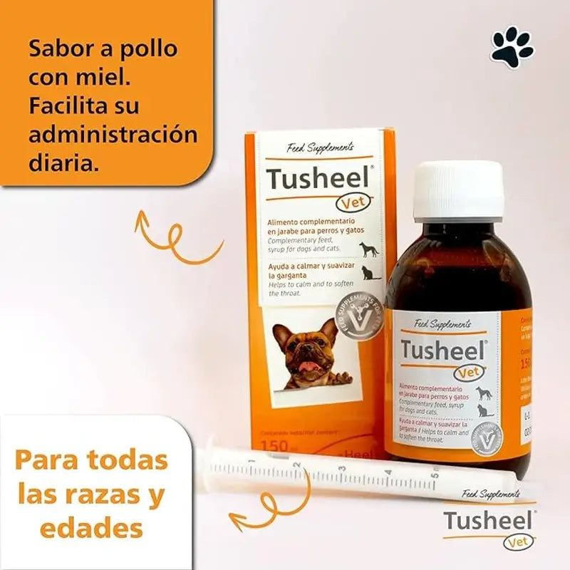 Heel Tusheel Veterinary Cough Syrup Chiens et Chats 150 ml