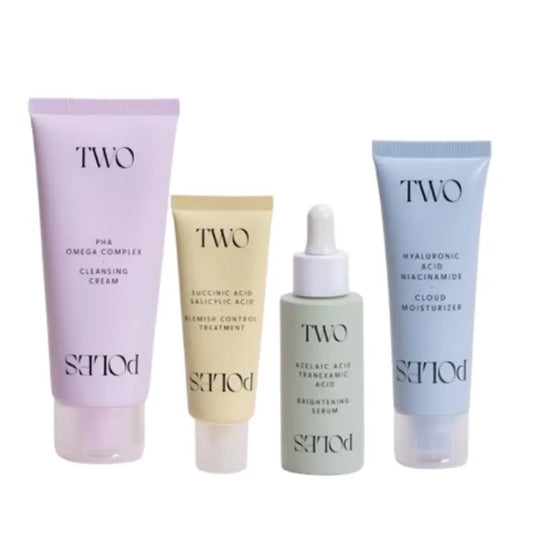 Boutons et marques d'acné à deux pôles