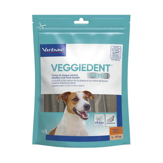 Virbac Veggiedent Fr3sh S, Dental Snacks For Small Breed Dogs