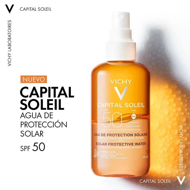 Vichy Capital Soleil Eau solaire protectrice SPF 50 Éclat, 200 ml