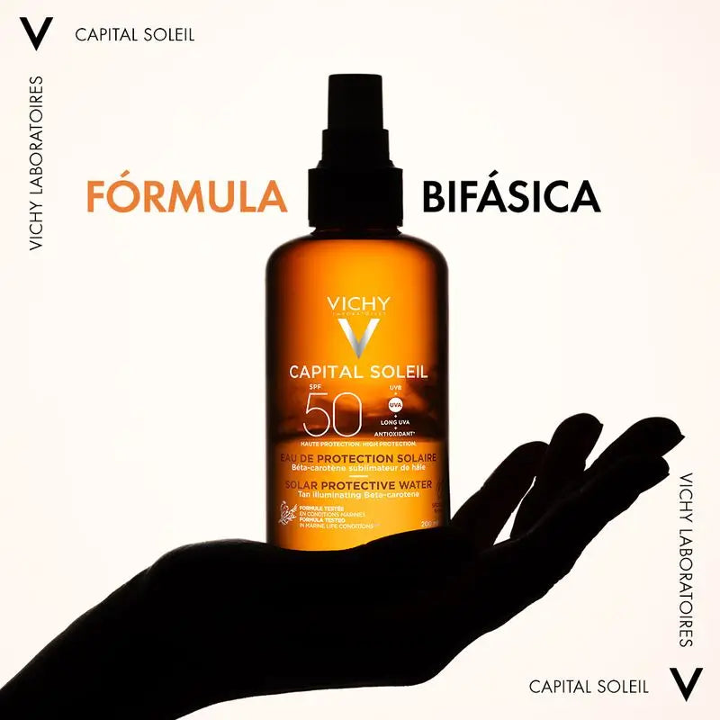 Vichy Capital Soleil Eau solaire protectrice SPF 50 Éclat, 200 ml