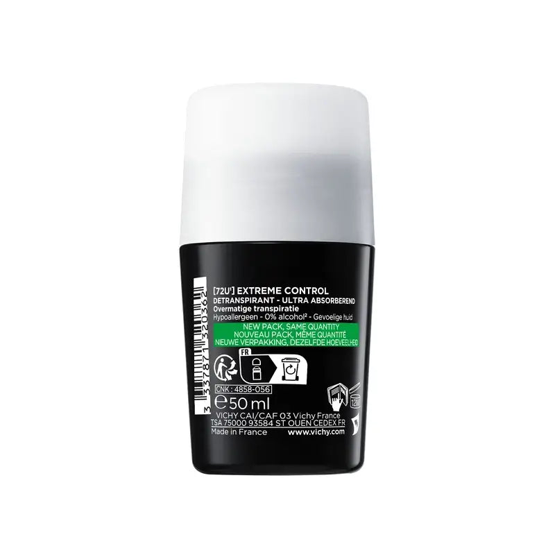 Vichy Homme Extreme Control Déodorant Anti-Transpirant 72H Roll-On 50 ml