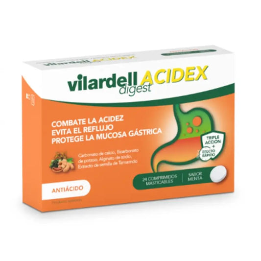 Vilardell Digest Acidex Arôme Menthe à croquer, 24 unités