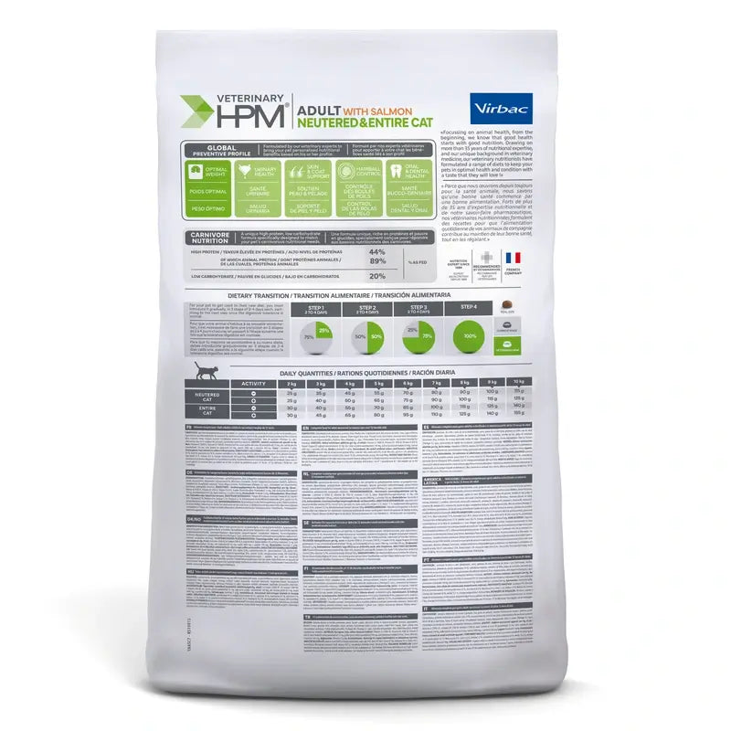 Virbac Hmp Adult Salmon Neutered & Entire Cat Food 7 Kg, cat food