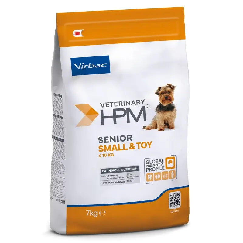 Virbac Hpm Senior Dog Small & Toy 7kg, nourriture pour chiens