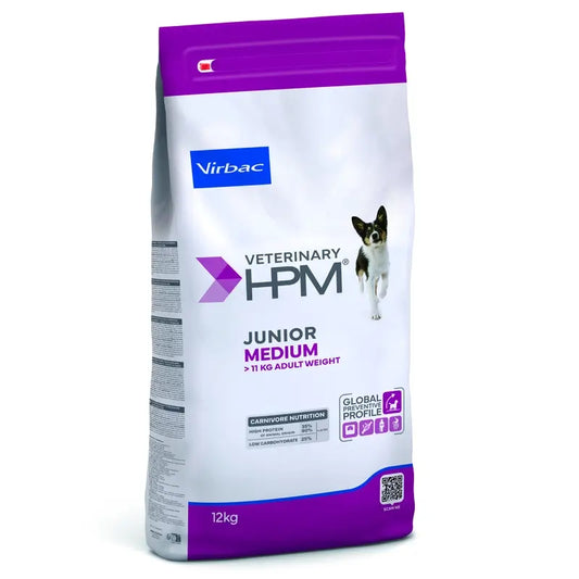 Virbac Veterinary HPM Junior Medium Dog, 12 kg, nourriture pour chiens