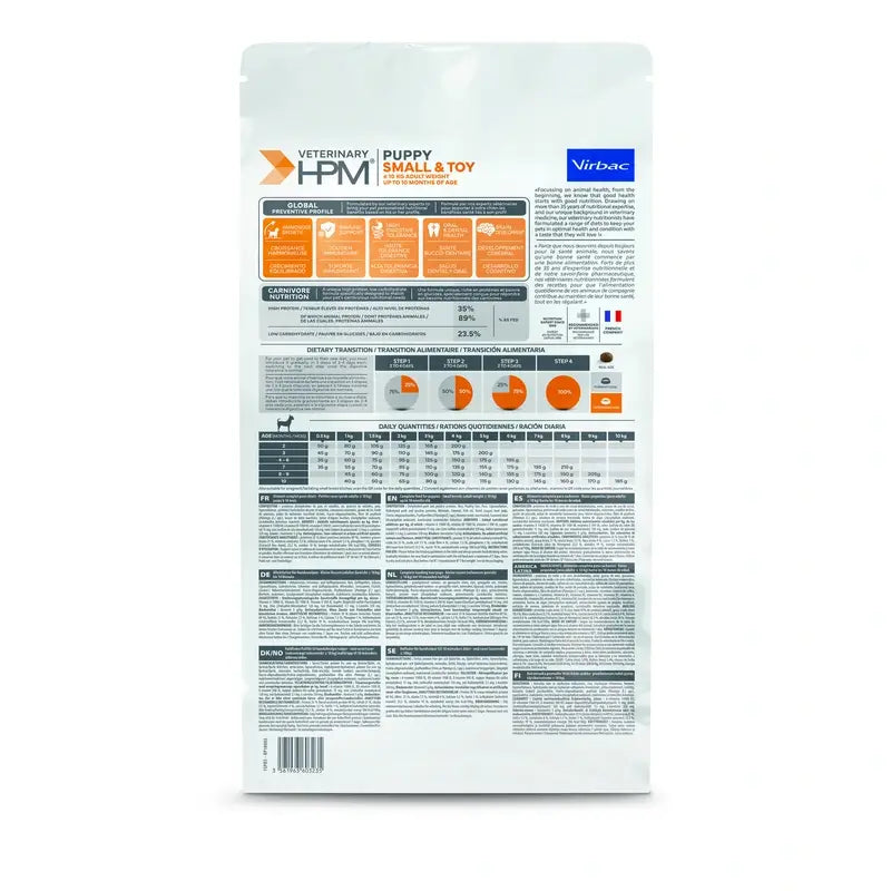 Virbac Veterinary HPM Puppy Small & Toy Dog , 3 kg, nourriture pour chien