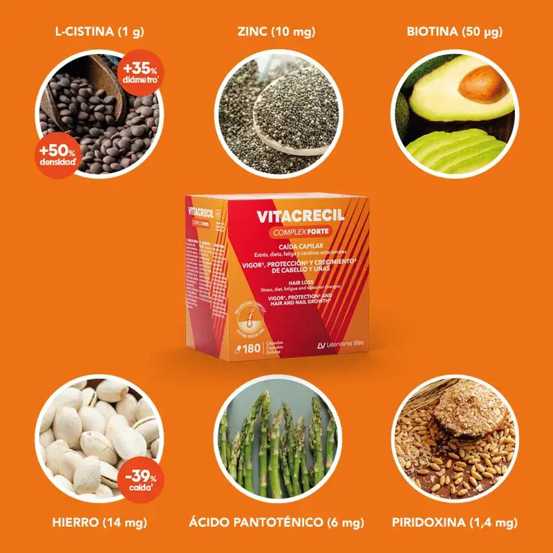 Vitacrecil Complex Forte, Pack 3 x 180 gélules