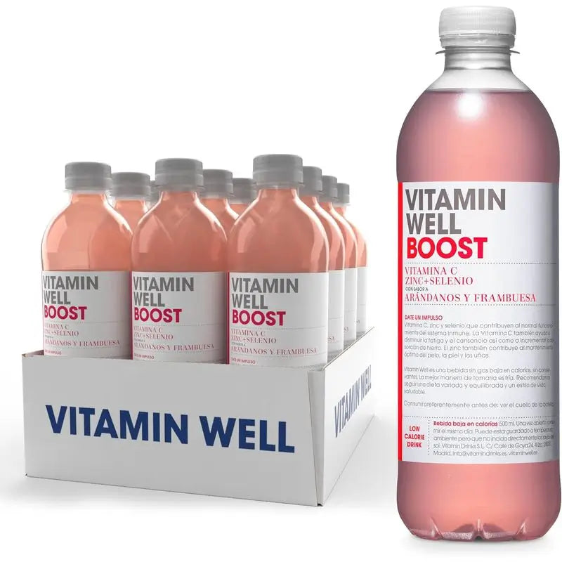 Vitamin Well Pack Boost Myrtille / Framboise, 12 pcs x 500 ml
