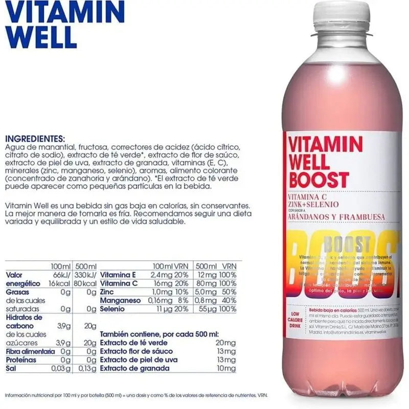 Vitamin Well Boost Myrtille/Mûre, 500ml