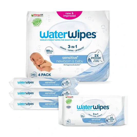 Waterwipes Lingettes biodégradables pour bébés 4x60, 240 pcs.