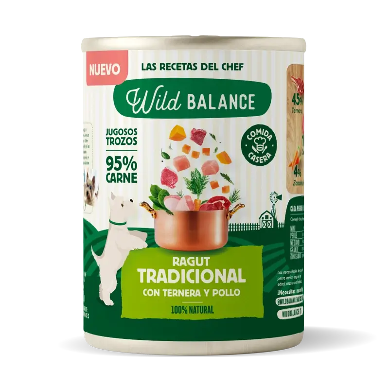Wild Balance Traditional Ragout With Beef, Chicken And Vegetables For Dogs, 400 grammes