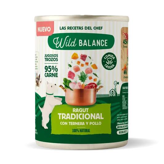 Wild Balance Traditional Ragout With Beef, Chicken And Vegetables For Dogs, 400 grammes
