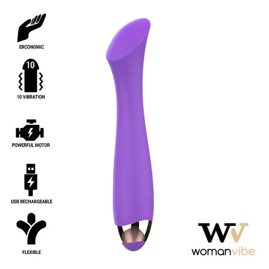 Womanvibe Mandy Vibrateur rechargeable en silicone pour le point K