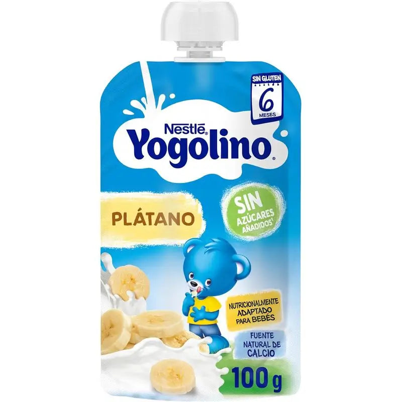 Yogolino Sachets Banane Sans Sucre, 100g x 8 unités