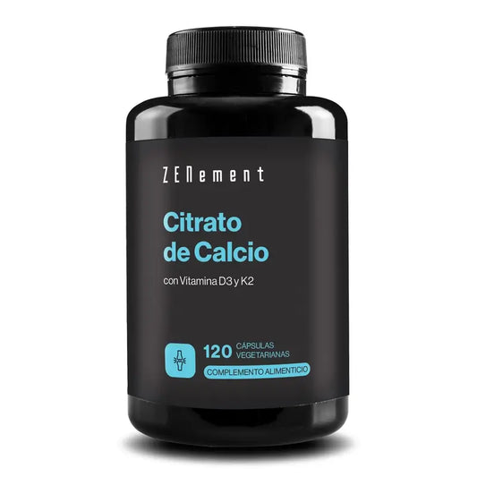 Zenement Calcium Citrate Vitamine D3 & K2, 120 gélules végétales