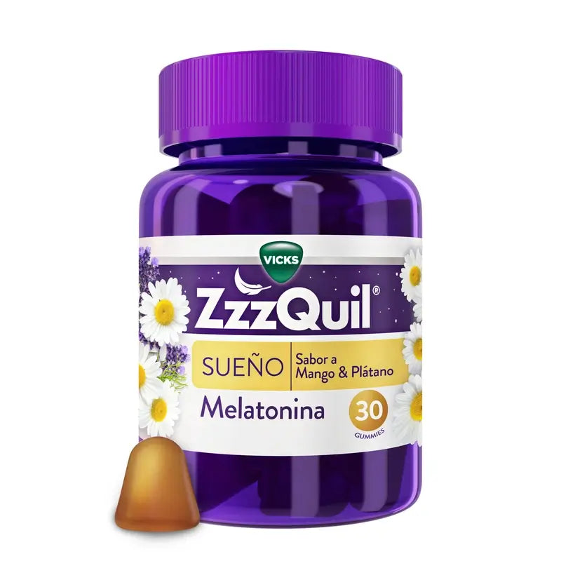 ZzzQuil Mangue, Banane et Valériane, 30 gommes