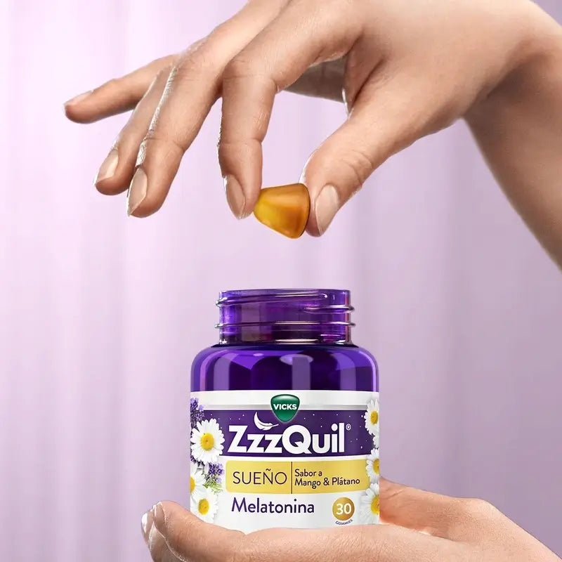 ZzzQuil Mangue, Banane et Valériane, 30 gommes