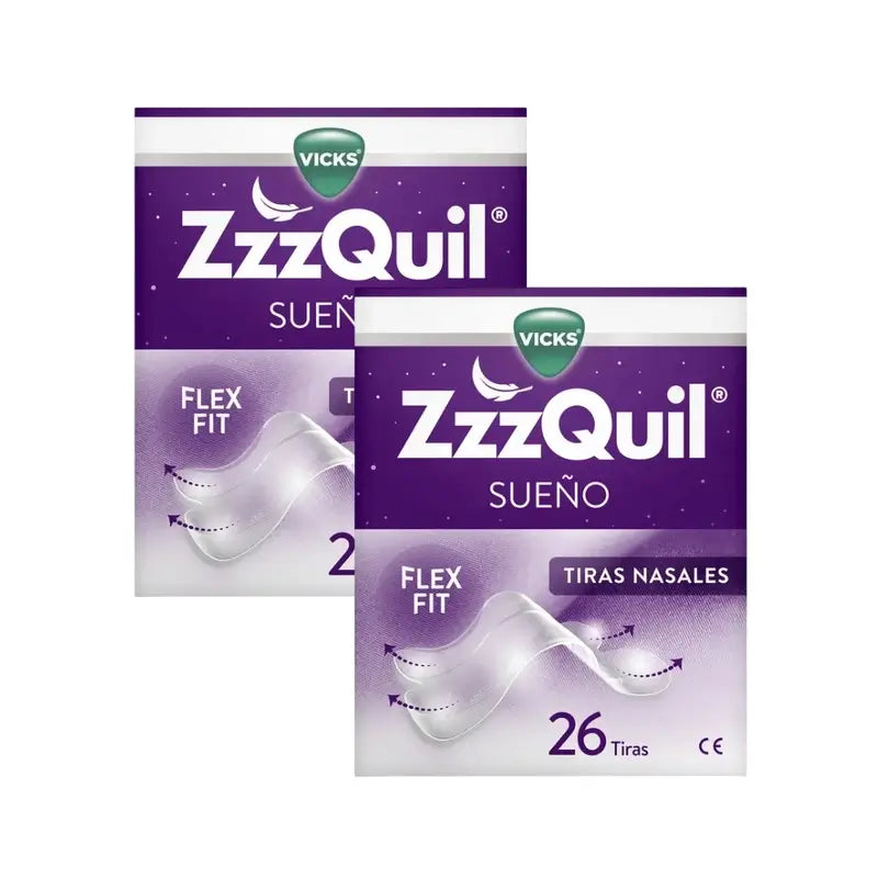 Zzzquil Sleep Nasal Strips, Respirez et dormez mieux, 2X26 Strips